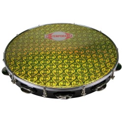 Pandeiro 14" formica noir - peau prismatique or - Pro - 9